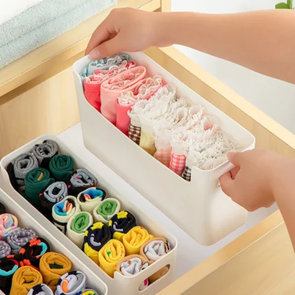 Wall Mounted Drawer Organizers for Underwear and Socks, Space Saving Solution for Dorms