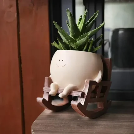 New Face Planter Pots for Indoor Plants Cute Resin Flower Head Planters,